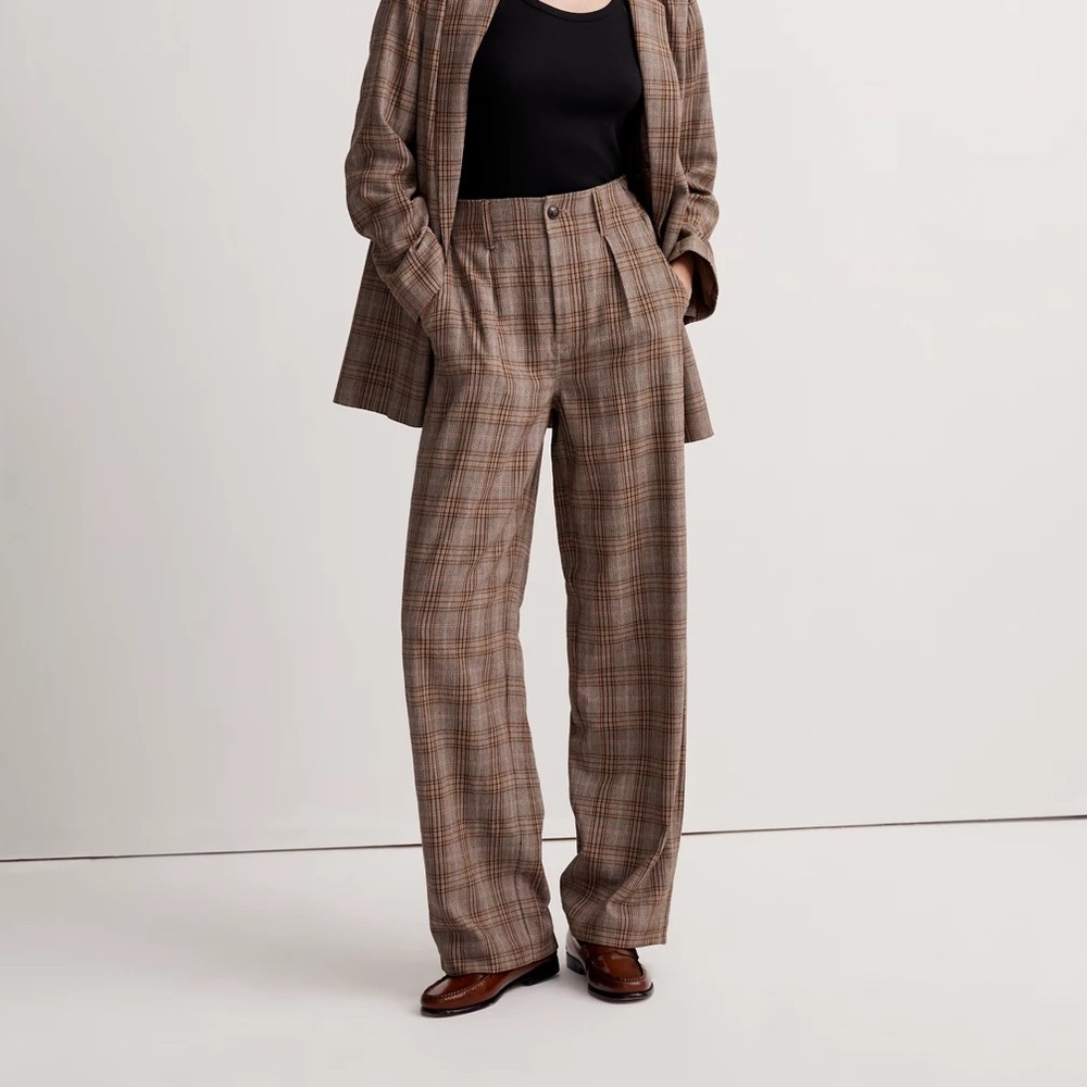 Madewell Neale Straight Leg Pants in Ivan tartan plaid size 0